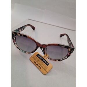 Foster Grant Aisha Sunglasses Women Floral Polarized Cat Eye 10258412.FWM